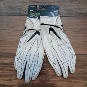 Nike Superbad Football Gloves Extra Large White Grey‎ Padded Grip PGF764
